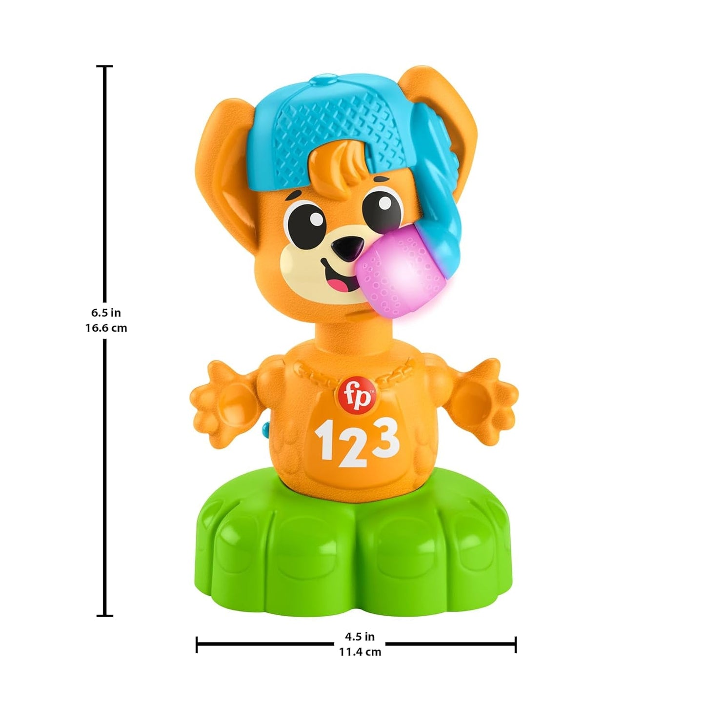 Fisher Price Dierenband Rino de Vos Leer tegenstellingen, Interactieve Vos om te leren door beweging, Kleurrijke Lichten, Liedjes en Geluiden, Babyspeelgoed, 9+ Maanden, HYL02 Babyspeelgoed Naty Shop