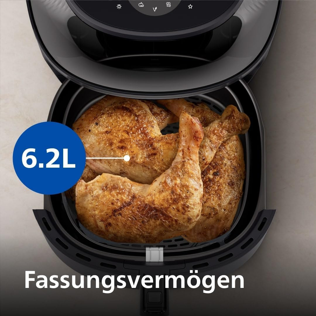 Philips Airfryer 3000 Serie 6,2L, Kookvenster, 16 kookfuncties in 1, Rapidair plus technologie, Vetverwijdering, Receptapplicatie Homeid Appliances Naty Shop