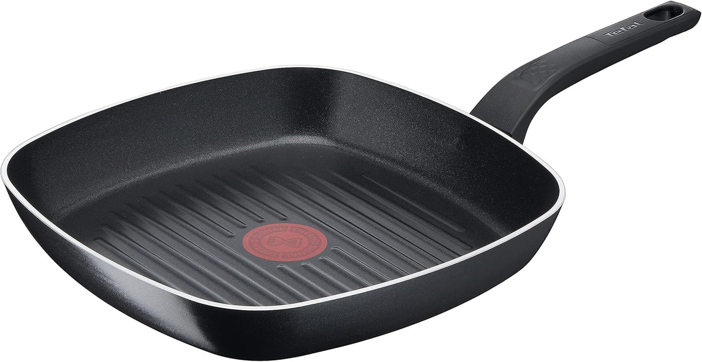 Tefal Easy Cook & Clean, antiaanbaklaag, temperatuurindicator, niet aanbevolen voor inductie Potten en pannen Naty Shop Grillpan 26 X 26 Cm