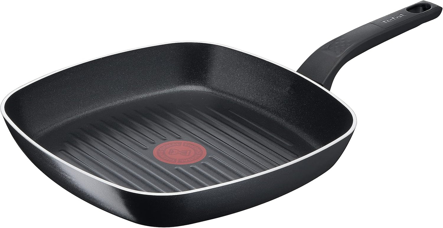 Tefal Easy Cook & Clean, antiaanbaklaag, temperatuurindicator, niet aanbevolen voor inductie Potten en pannen Naty Shop Grillpan 26 X 26 Cm