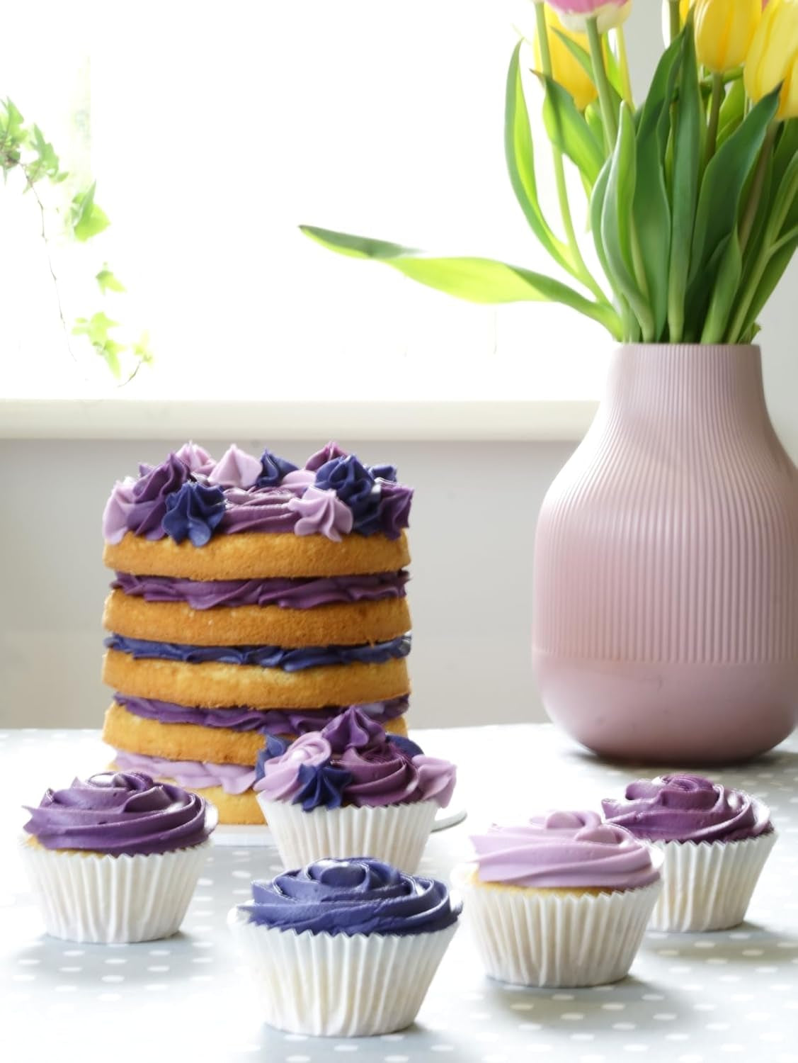 Sugarflair Pasta Kleurstof Paars Set van 4 Pasta Kleurstof Fondant Marsepein Suikerpasta Botercrème en meer: ​​Paars, Lavendel, Druifpaars, Dieppaars - Set van 4