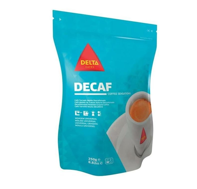 Cafeïnevrije koffie Delta MQ 250g – Pak van 2 | Gemalen koffie | Intens aroma zonder cafeïne