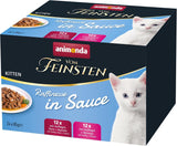 animonda vom Feinsten Premium Kitten Natvoer voor katten, Verfijnde smaken in saus, 24 zakjes (24 x 85 g), Hoogwaardig natvoer voor katten, suikervrij, Gemengde mix