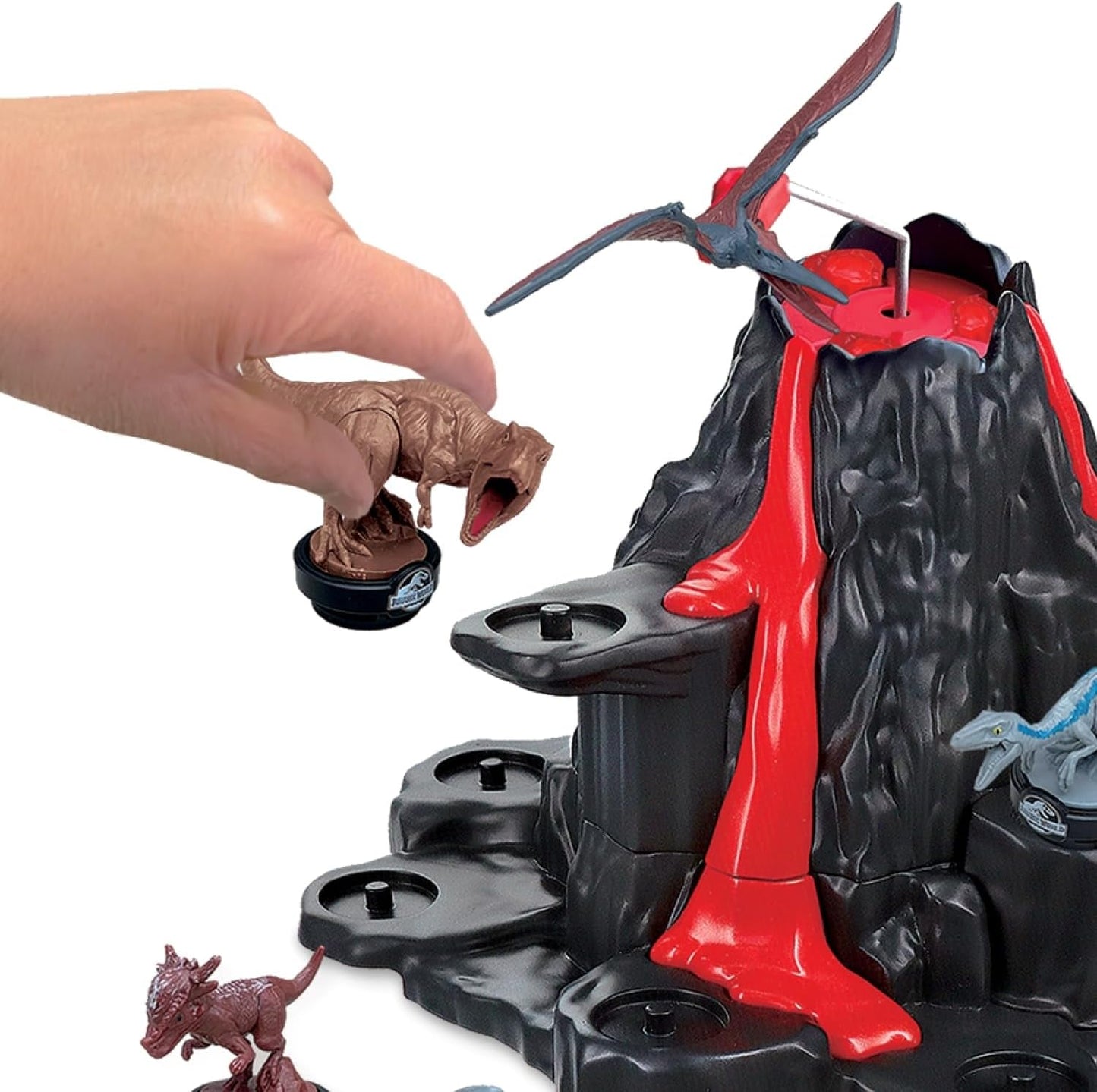 EPOCH Games - Jurassic World Bevende vulkaan 7509 Dinosaurusspeelgoedbordspel voor kinderen vanaf 4 jaar