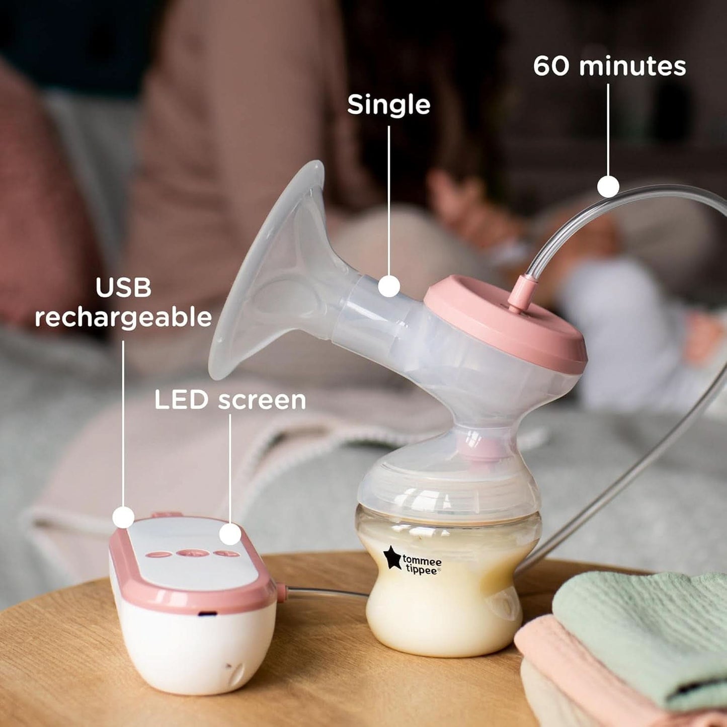 Tommee Tippee Made for Me Unieke elektrische borstkolf, sterke zuigkracht Accessoires Voeding en borstvoeding Bebe Naty Shop