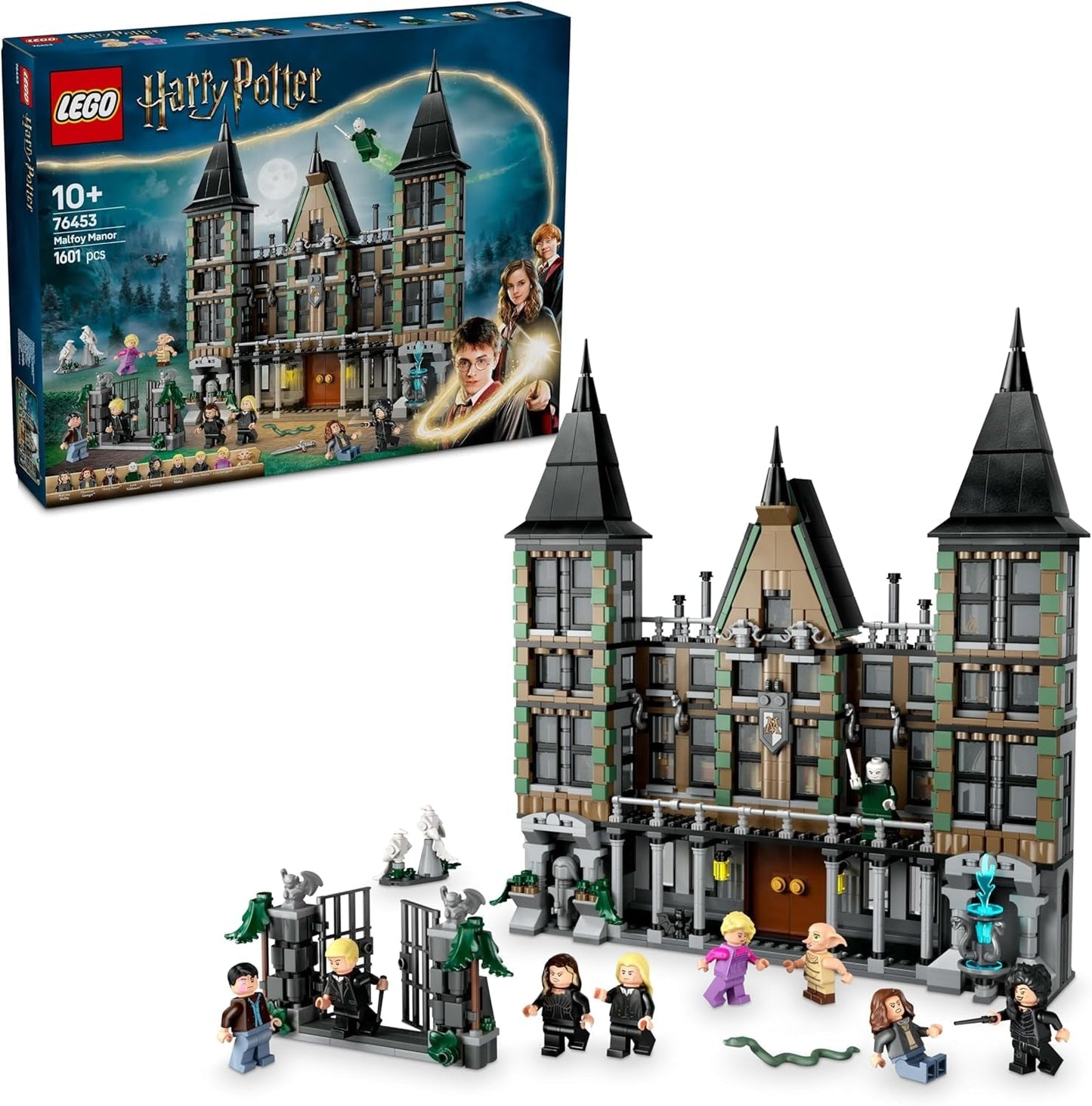 LEGO Harry Potter Malfoy Family Country Estate, fantastisch speelgoed om te verzamelen en tentoon te stellen, cadeau voor jongens, meisjes en fans van de tovenaarswereld, cadeau-idee met 9 minifiguren 76453 Bouwsets Besuche den LEGO-Store Standaard titel