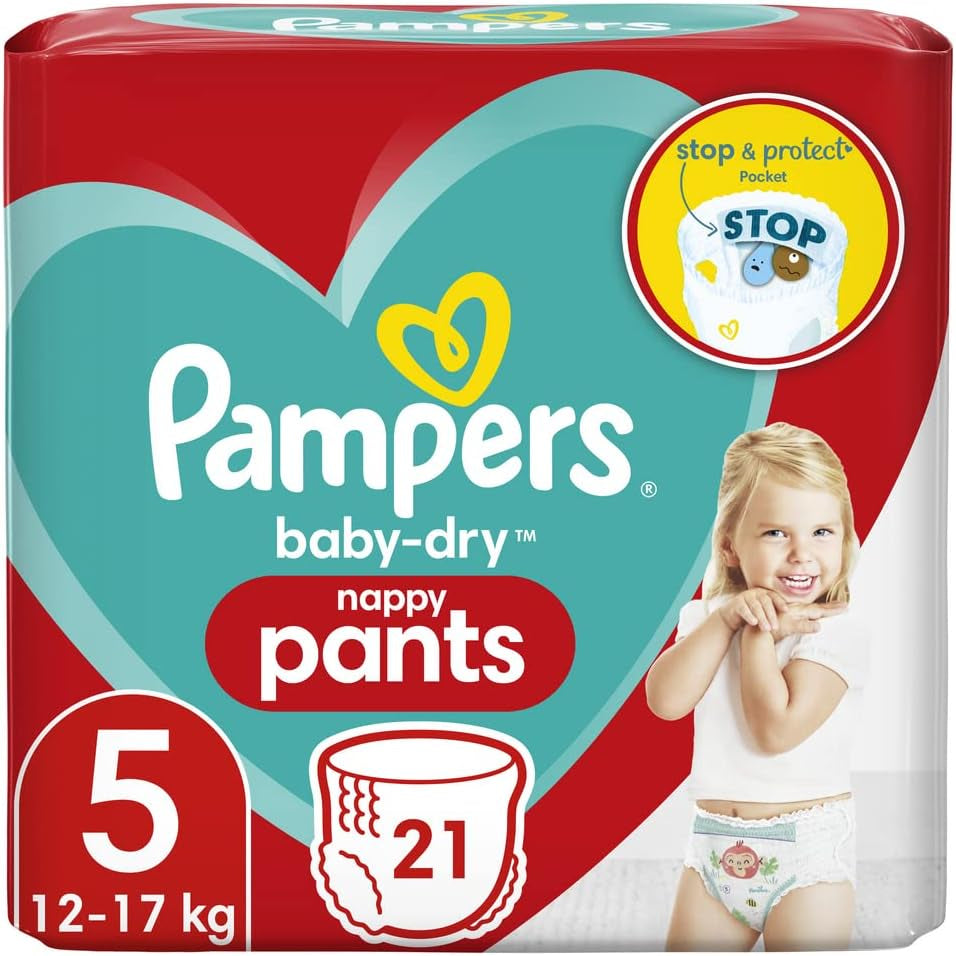 Luiers Pampers 81657566 Baby-Dry broek, wit
