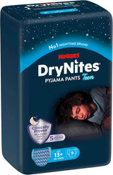 Huggies Drynites Nachtwindeln Bei Bettnässen, Für Jungen Ab 13 Bis Ca. 17 Jahre (48-60 KG), 27 Stück (3X9), Monatspack, Luierbroeken Naty Shop