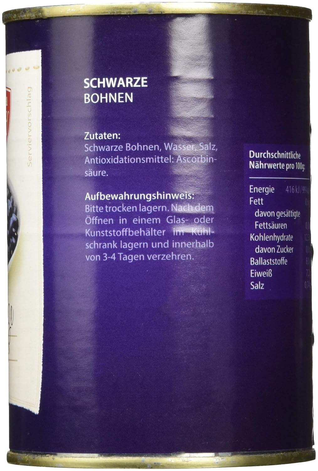 Zwarte bonen, verpakking van 12 (12 x 425 ml)