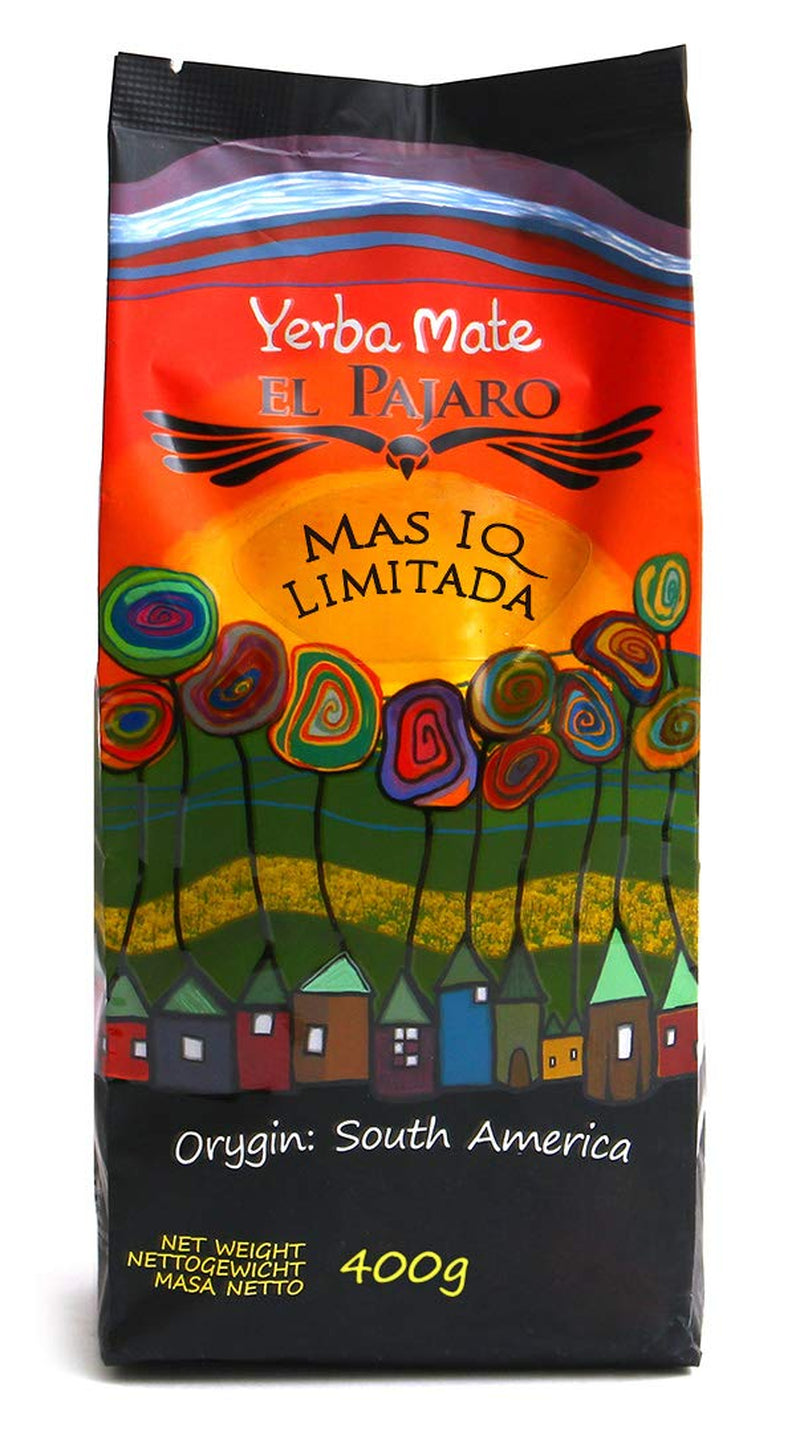 El Pajaro Mas IQ Beperkt 400 g | Sterke Paraguayaanse mate thee | Met bladeren, twijgen en stof | Met ginkgo biloba, guarana, camu camu, bacopa monnieri, cactus
