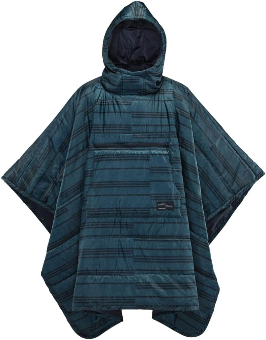 Therm-A-Rest Unisex Honcho Poncho Draagbare deken met capuchon Draagbare deken met capuchon Bedden en dekens Therm-a-Rest Blauw Standaardmaat