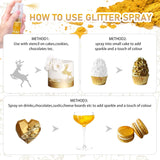 Eetbare glitterspray - 22G Eetbare glitter, eetbaar glitterpoeder voor drankjes, taartdecoraties, macarons - Voedselkleuring glitterpoeder, eetbare glitter voor cocktails, muffins (roze)
