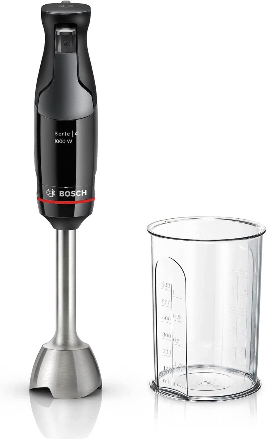 Bosch Keukenmixer Ergomaster Serie 4, 1000 Watt, Edelstahl-Mixstab, Zerkleinerer, Mix-/Messbecher, Schwarz Kitchen Naty Shop Ergomaster Serie 4