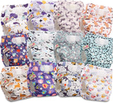 Littles and Bloomz herbruikbare luier FLV2-0602, standaard klittenbandsluiting, 6 luiers