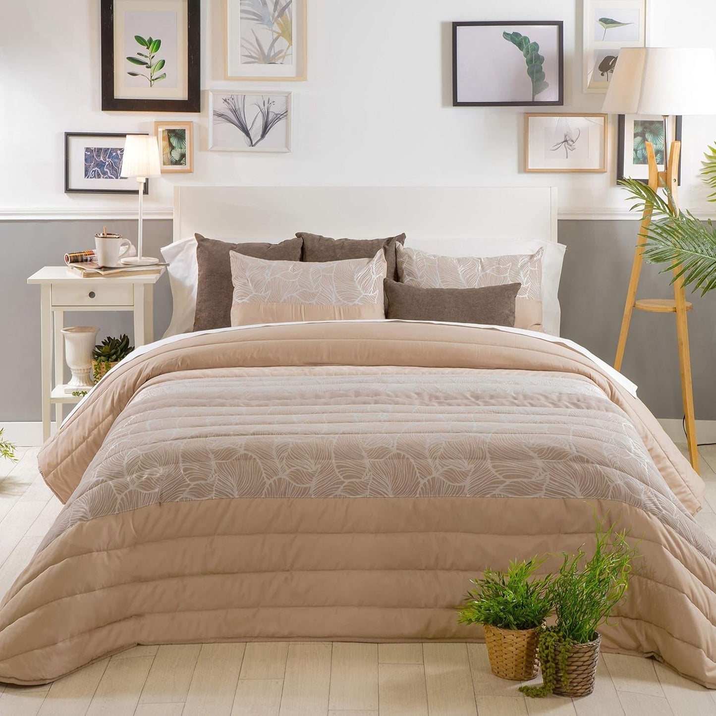 Sancarlos Spring 1 deken, crèmekleurig, voor bedden met een breedte van 105 cm Dekbedden en dekbedden Naty Shop Crèmekleur Bed met een breedte van 105 cm