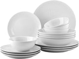 Rosenthal 11770-800001-28370 Gaasset, 16-delig, bestaande uit 4 borden (diepte 21 cm, borden 21/27 cm), mueslischalen 14 cm, wit