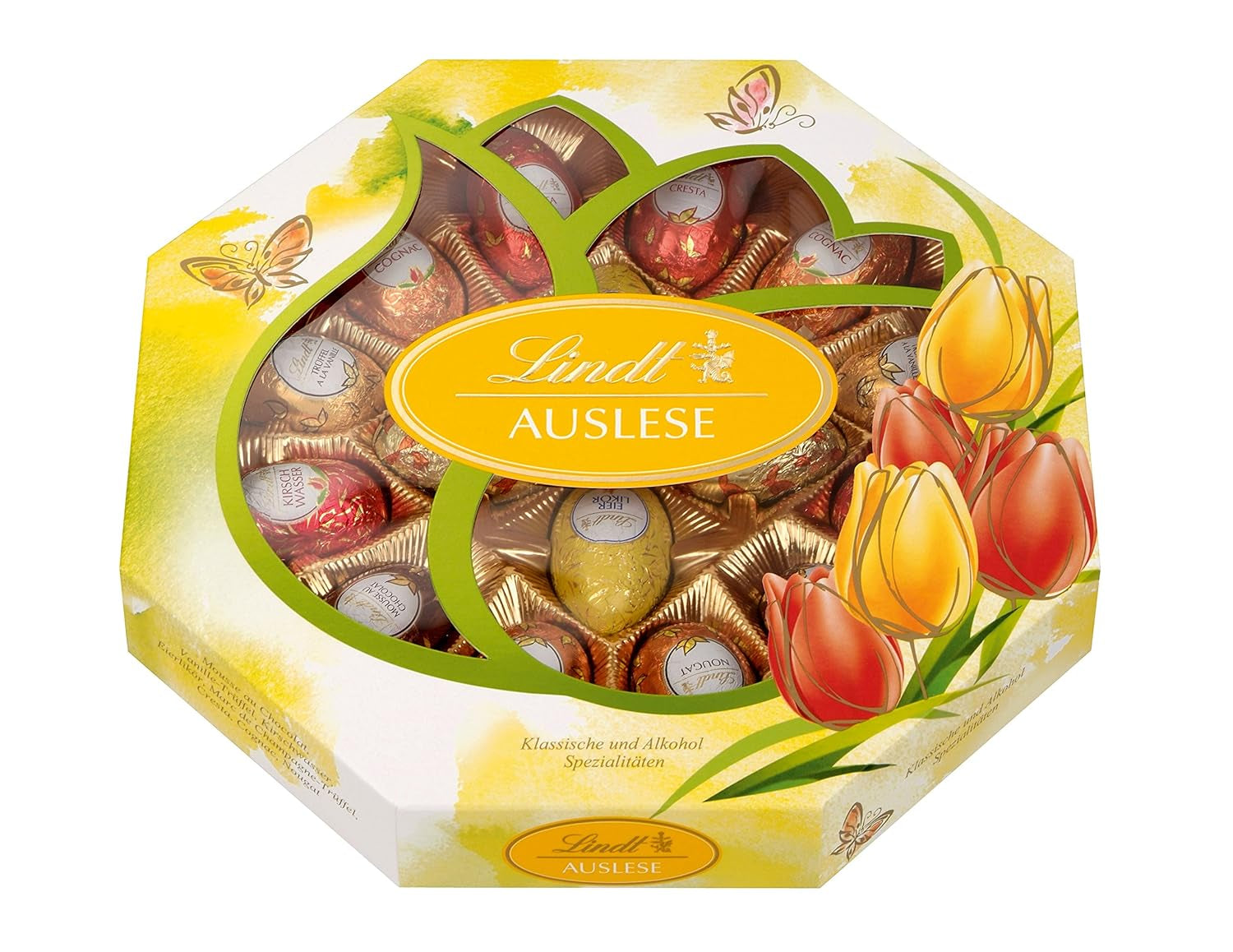 Chocolade Selectie Eieren | 288 gram | 2 x Kuifeieren en chocoladetruffels | 3 x 90 g | De beste Marc de Champagne-truffels in witte chocolade | Paaschocolade | Geschenk van chocolade