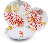 Excelsa Coral servies, 18-delig, porselein, rood