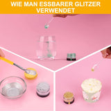 Eetbare glitters, set van 6 tinten, 5 gram Glitter Naty Shop