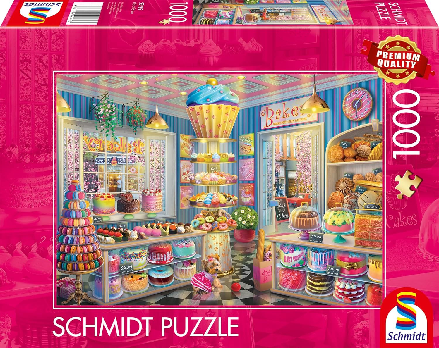 Schmidt Spiele 59785 Kleurrijke bakkerij 1000-delige puzzel Naty Shop Standaardtitel