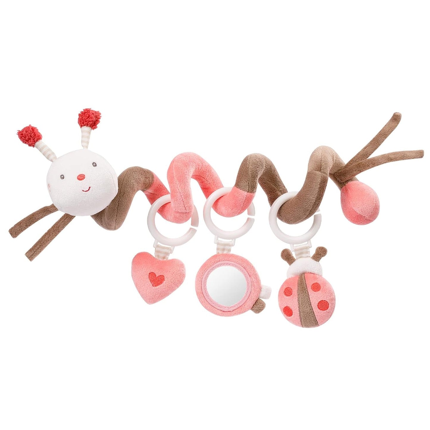 Fehn Activity Spiral Dino - duw- en trekkinderwagenspeelgoed - babydinosaurus speelgoed voor bed, speeltuin, kinderwagen en autostoel - motorisch speelgoed voor baby's en peuters vanaf 0+ maanden Babyspeelgoed Naty Shop Bee