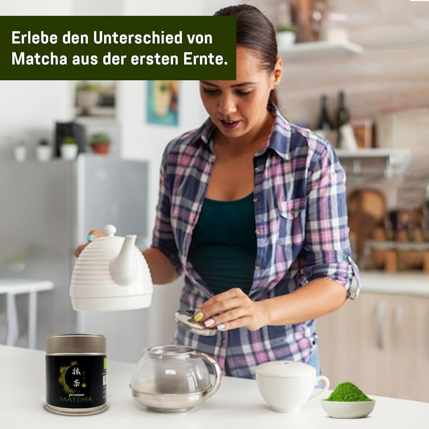 Ceremoniële kwaliteit UJI - Doos van 30 g - Bio - 100% Japanse Matcha - Eerste oogst - Pure Matcha - Gemalen