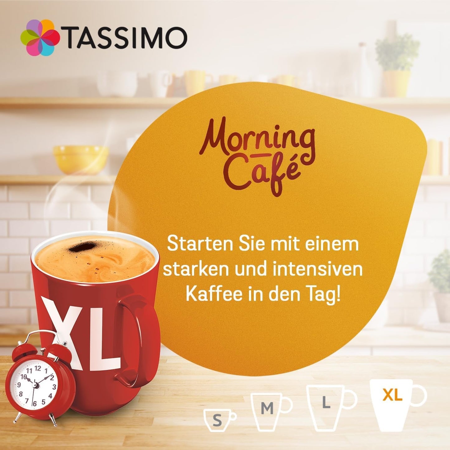Tassimo Kapseln Moring Café XL Strong & Intense, grootverpakking, 5 x 21 pads, 105 Kaffeekapseln