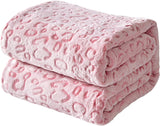 FY FIBRE HOUSE flanellen fleece plaid, microvezeldeken met 3D cheetah print, 228 X 274 cm, paars Quilts en quilts Naty Shop Pink Leopard 40"X50"