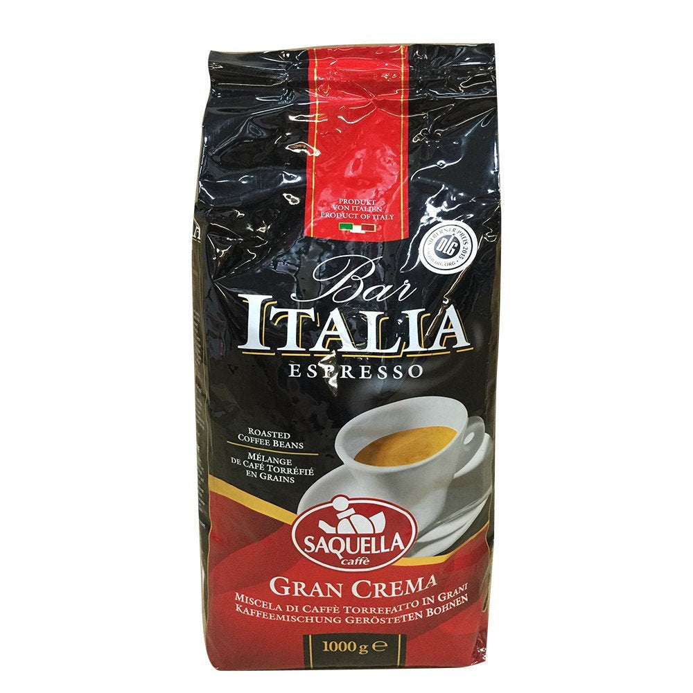 Kafffe, Bar Italia Espresso, gran crema (1 kg, zak), verpakking van 1