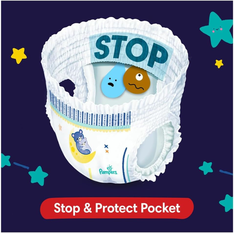 Pampers - Antislip babynachtdoekjes - Maat 6 - Kleinverpakking - 30 stuks - 15+ kg