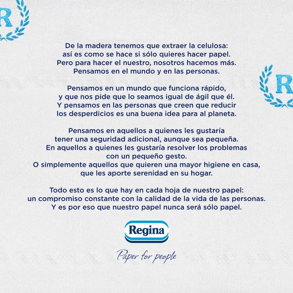 Regina Maxi-Roll - 4 rollen toiletpapier, 500 2-laags vellen per rol, ruim drie keer een standaardrol, 60% gerecyclede plastic verpakkingen, 100% Fsc-gecertificeerd papier