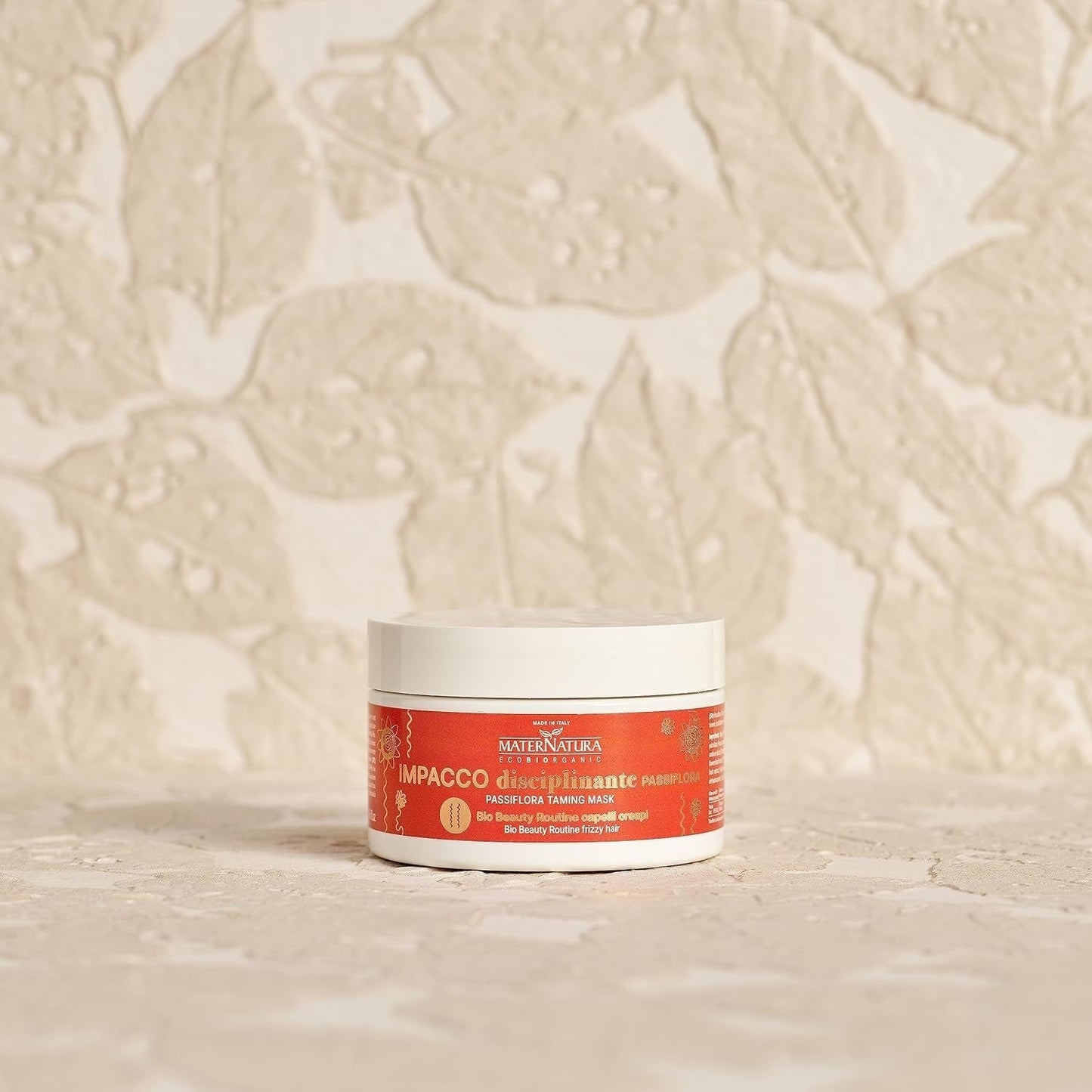 Maternatura krullend krullend haarmasker met passiebloem, reparatie, kracht en glans voor perfecte krullen, biologische schoonheidsroutine voor krullend haar, gemaakt in Italië - 100 ml Naty Shop haarmasker