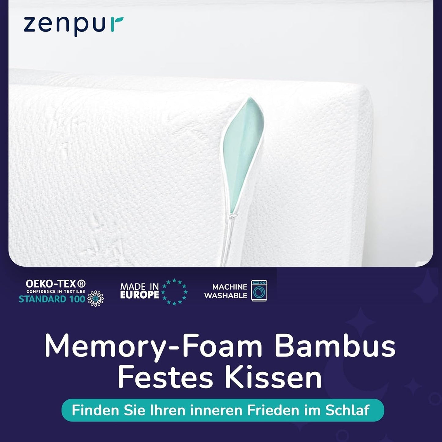 Set van 2 kussens voor nekondersteuning 40X60-13Cm - Ergonomisch slaapkussen voor nek en schouders, Oeko-Tex gecertificeerd Cervicale orthopedische kussens Naty Shop