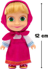 Masha en Michka Masha-pop van 12 cm en Bärka-knuffel van 20 cm voor kinderen vanaf 3 jaar MHA21