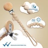 Baby Bijtring met Fopspeenketting - Tandjeshulpmiddel - Babyspeelgoed 0-6 maanden - Newborn Essentials - BPA Gratis Tandjesspeeltje - Babycadeau-ideeën