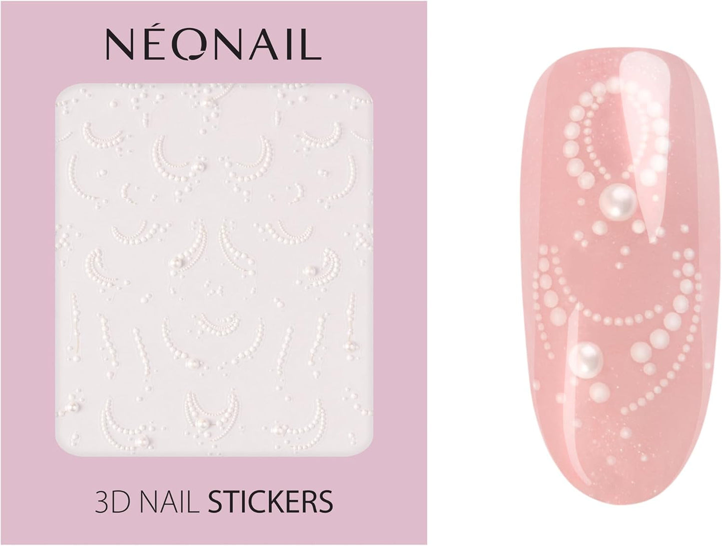 NÉONAIL Nagelstickers 3D - 61 Muster - Nail Charms - Nägel Selber Machen - Nails - Nageldesign - Accessoires - Nailart - Nail Art Zubehör - Nagel Deko - Nagelschmuck - Decoratie Nageldesign - Weiß