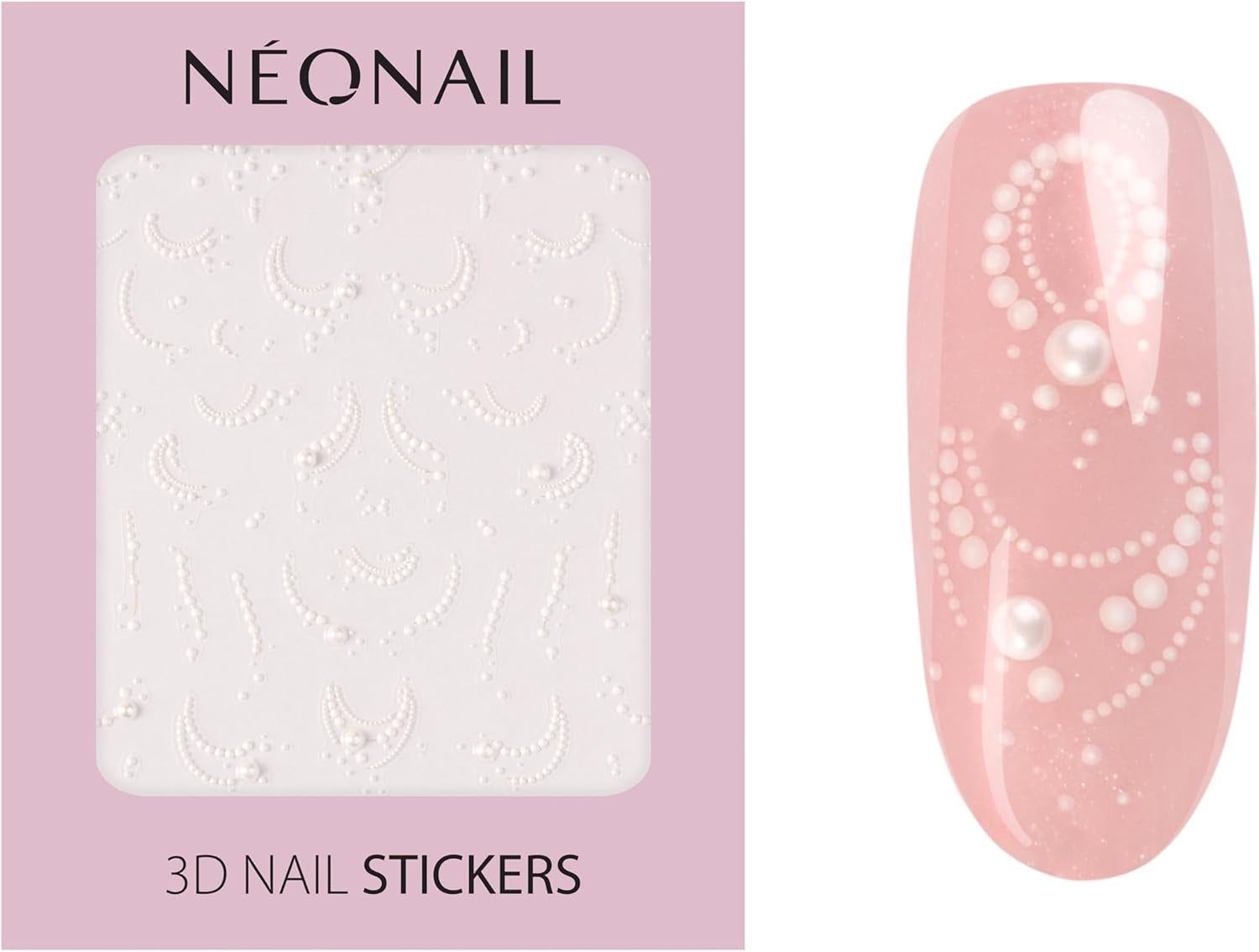 NÉONAIL Nagelstickers 3D - 61 Muster - Nail Charms - Nägel Selber Machen - Nails - Nageldesign - Accessoires - Nailart - Nail Art Zubehör - Nagel Deko - Nagelschmuck - Decoratie Nageldesign - Weiß