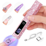 Saviland UV-lamp voor gelnagels: Mini U V-lamp voor nagelsSchützen Sie Die Haut Wiederaufladbar Klein LED Nagellack Trocknergerät Für Nagellack Aufbaugel Nail Tips Nagelkleber Geschenken voor Frauen