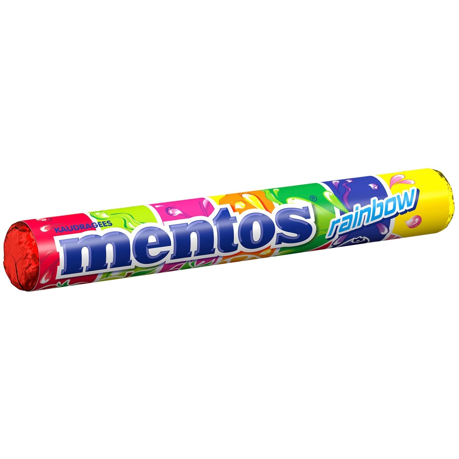 Mentos Fruit Dragees Sinaasappel Citroen Aardbei Taaie Snoepjes Met Fruitsmaak (3 Rollen), Veganistisch (Pack van 3)