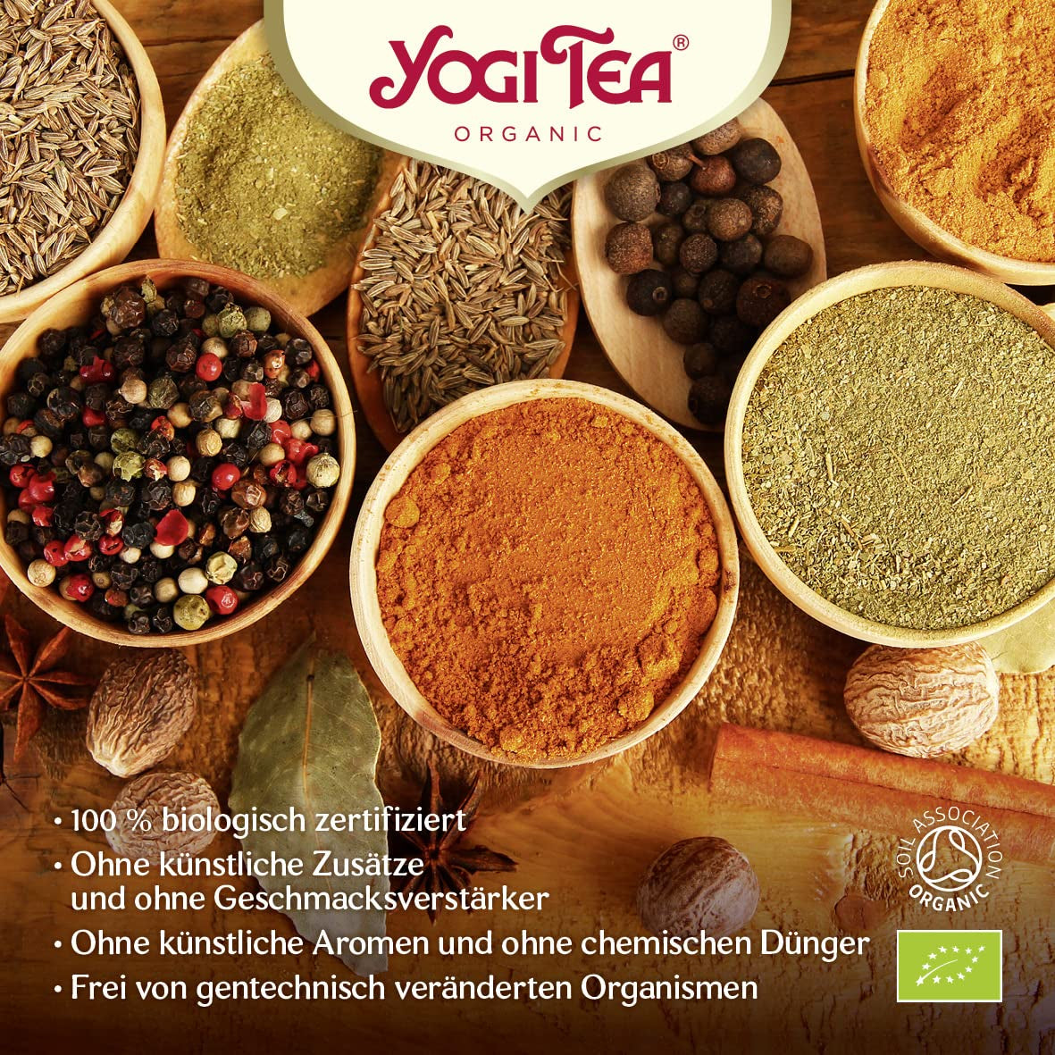 Yogi Tea - Groene thee met gember en citroen, biologische ayurvedische thee met specerijen en kruiden, mix van groene thee, gember en citroen, Yogi Tea 3-pack, 3X17 theezakjes (in totaal 51 theezakjes), ideaal als cadeau