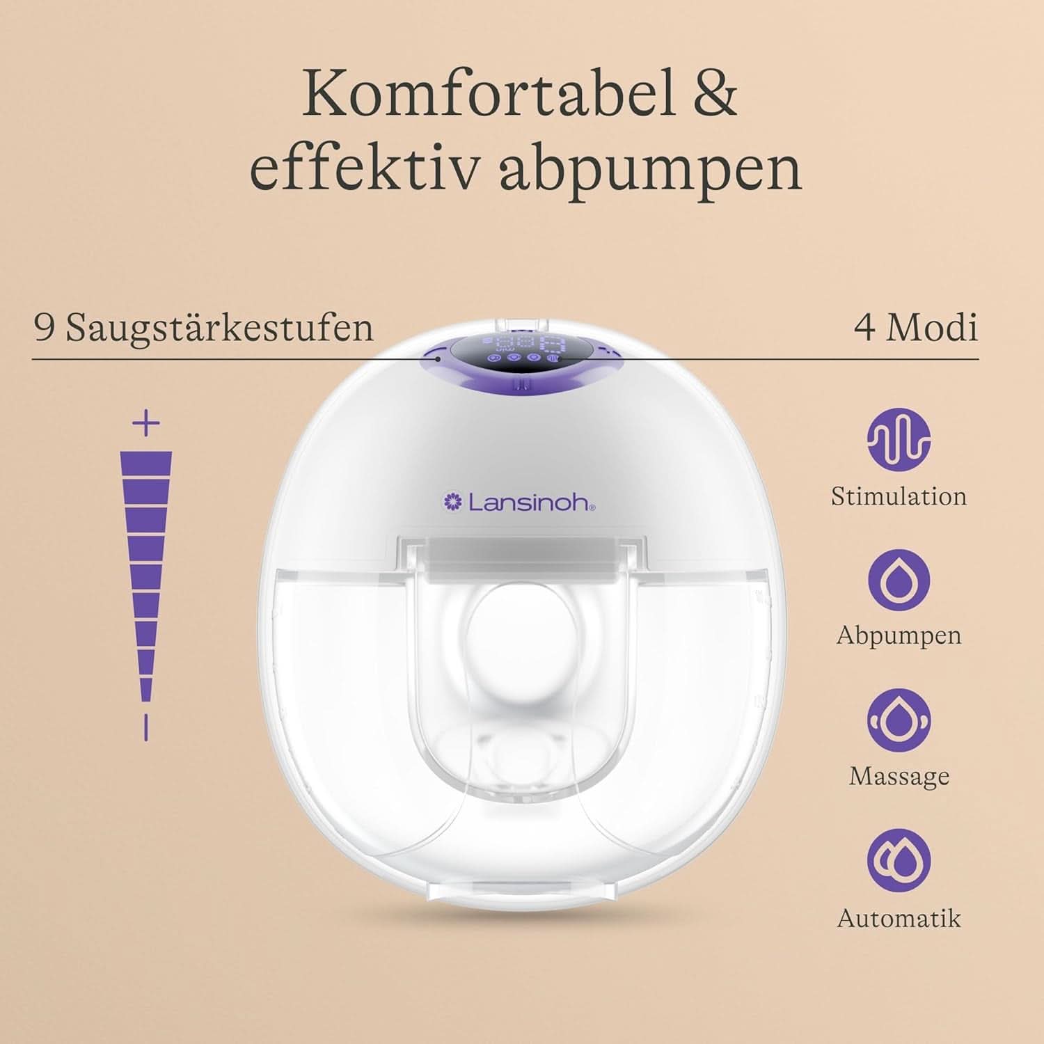 Lansinoh Draagbare elektrische borstkolf Accessoires Voeding en borstvoeding Bebe Naty Shop