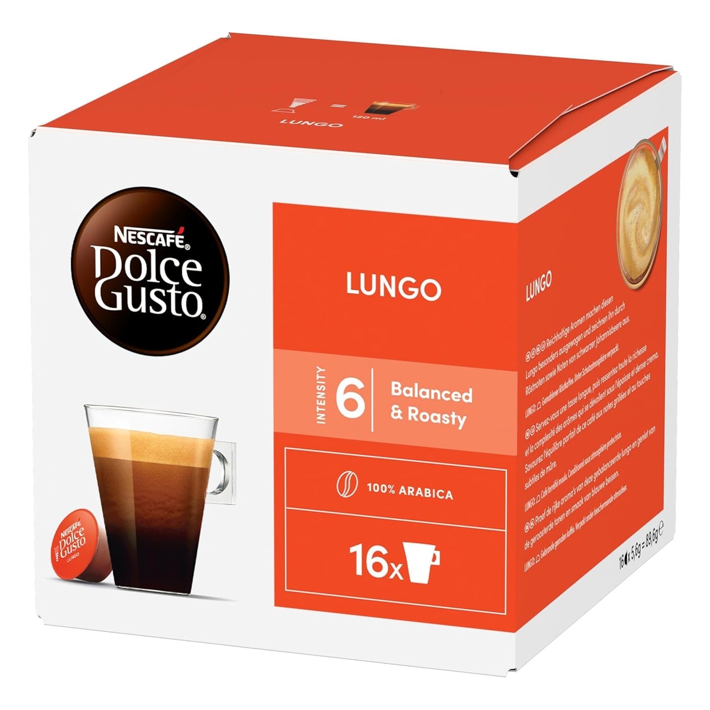 NESCAFÉ DOLCE GUSTO Lungo Kaffeekapseln 3er-pakket (3 x 16 Kapseln)