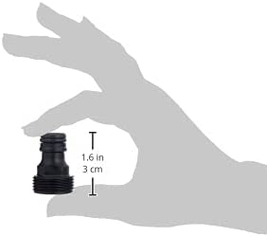 Adapter voor Gardena-apparaten: Aansluiting op het originele Gardena-systeem voor bewateringsapparaten met binnendraad, geschikt voor 26,5 mm draad (G 3/4"), in doos (2921-20), Zwart