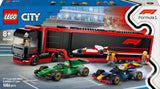 LEGO City F1 Transporter met RB20 & AMR24 F1 Racewagens - Speelgoedautotransporter voor Red Bull & Aston Martin Formule 1 Teams - Incl. 5 minifiguren - Cadeau voor jongens en meisjes vanaf 8 jaar 60445 Bouwsets Besuche den LEGO-Store