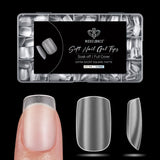 Modelones nageltips 510-delig - volledig dekkende nageltipsset, geltipsset, pre-polijst PMMA-hars nageltips, kunstnagels voor lijm op nail art DIY, korte Squoval