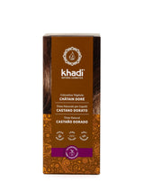 khadi GOLDBRAUN kruidenhaarkleur, haarkleur van helder amber tot zacht en glanzend goudbruin, 100% plantaardige natuurlijke haarkleur, natuurlijk en veganistisch, gecertificeerde natuurlijke cosmetica, 100 g Naty Shop haarverf