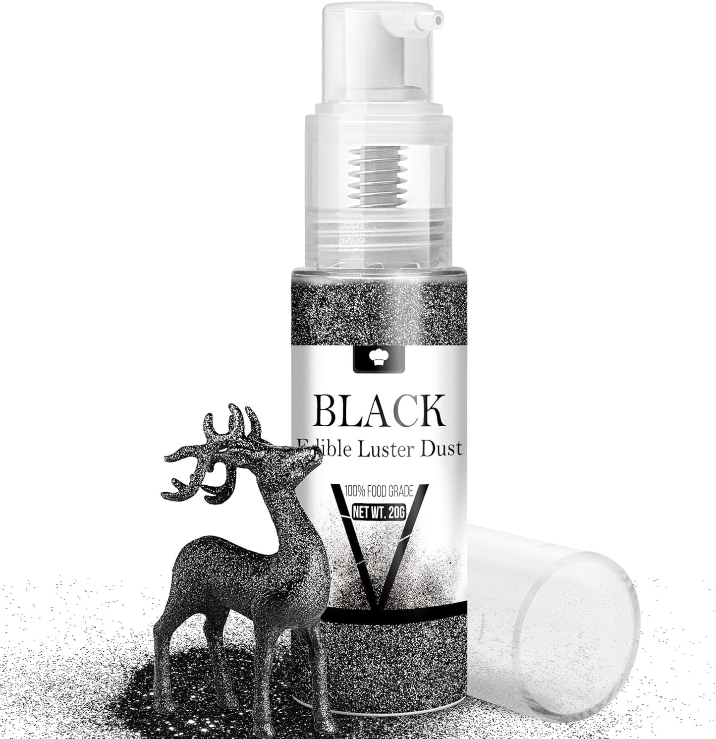 Eetbare glittersprayset - 20 g voedsel iriserend glitterstof voor drankjes, champagne, gebak - eetbare metallic voedselkleur voor cocktails, wijn, sterke drank, bakken, taarten