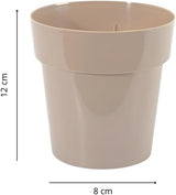 Kleine plastic pot - diameter 12 cm, licht en duurzaam, ideaal voor zaailingen, stekken en kamerplanten - willekeurige kleur, Aléatoire