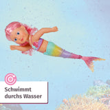 BABY Born Little Sister Zeemeermin 46 cm Waterdichte zeemeerminpop met lang haar en beweegbare glittervin, incl. tiara en kam, 833681 Zapf Creation Dolls Naty Shop
