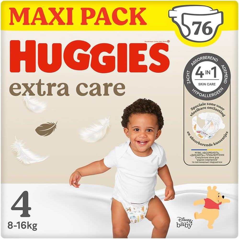 Huggies Extra Care luiers, maat 6, 15-25 kg, 60 stuks